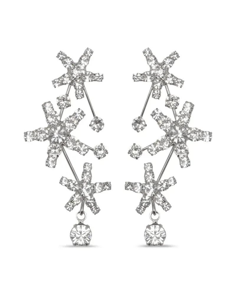 Jennifer Behr Azar Ohrringe mit Kristallen - Silber Silber