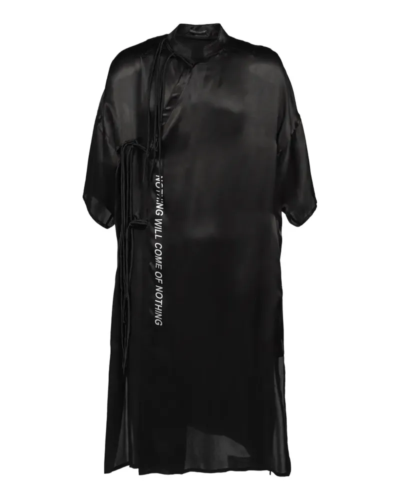 Yohji Yamamoto Hemd mit Slogan-Print - Schwarz Schwarz