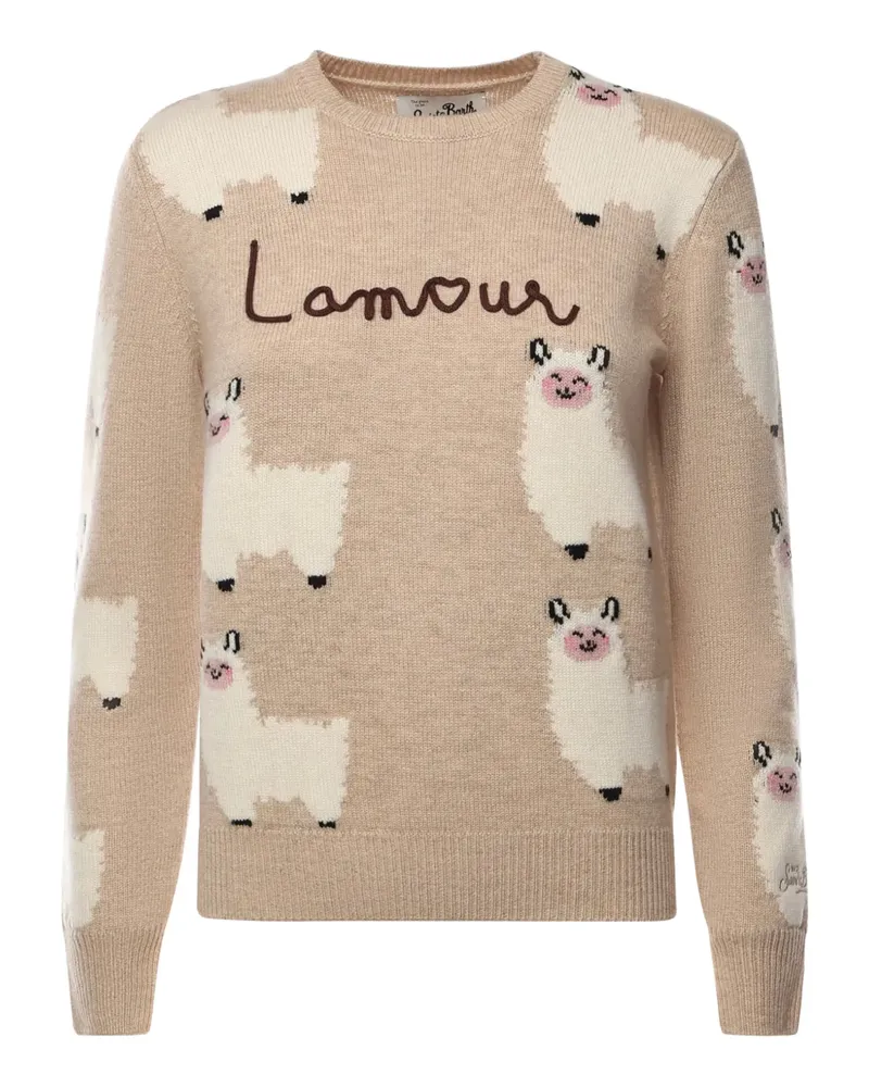MC2 Saint Barth llama-pattern sweater - Nude Nude