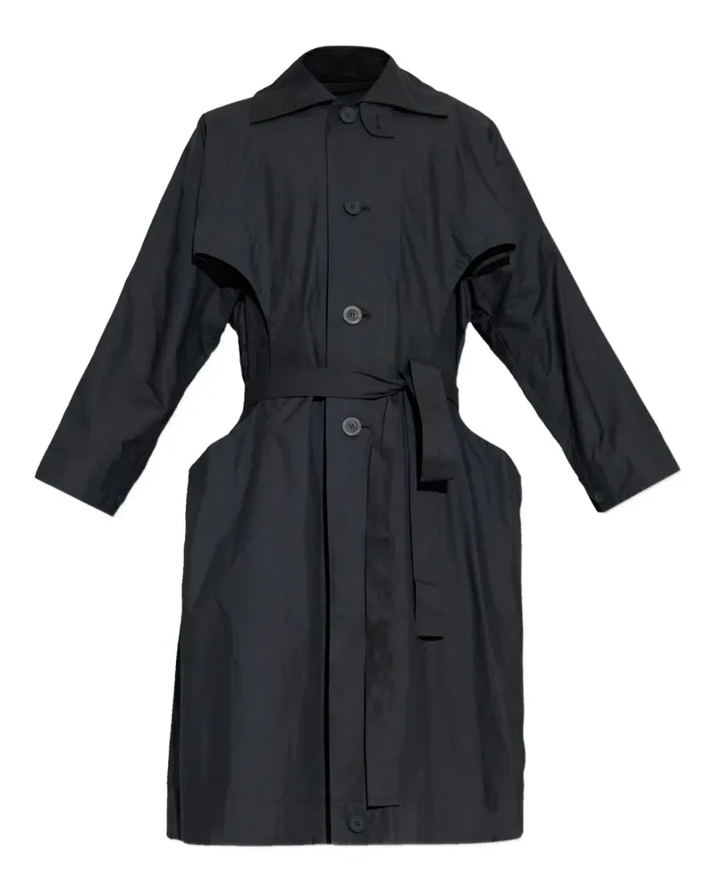 Issey Miyake Cavity Mantel mit Gürtel - Schwarz Schwarz