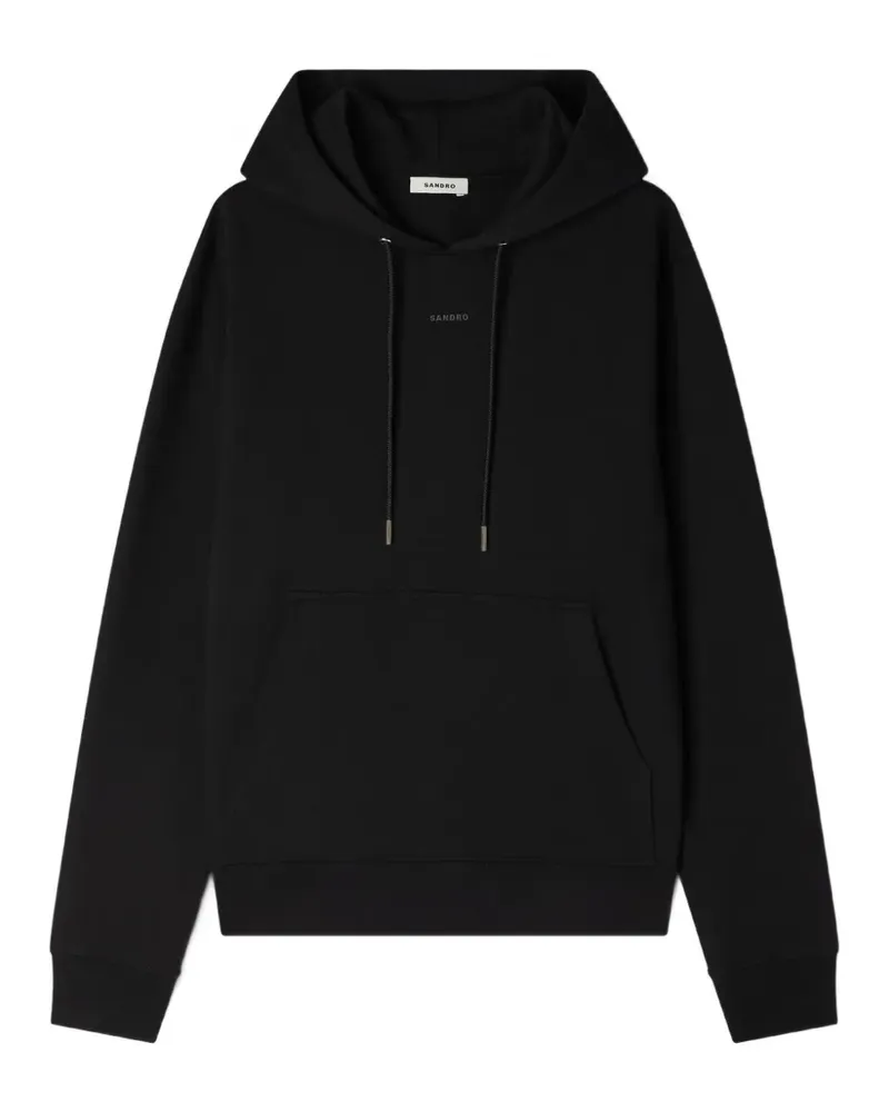 Sandro Hoodie mit Kängurutasche - Schwarz Schwarz