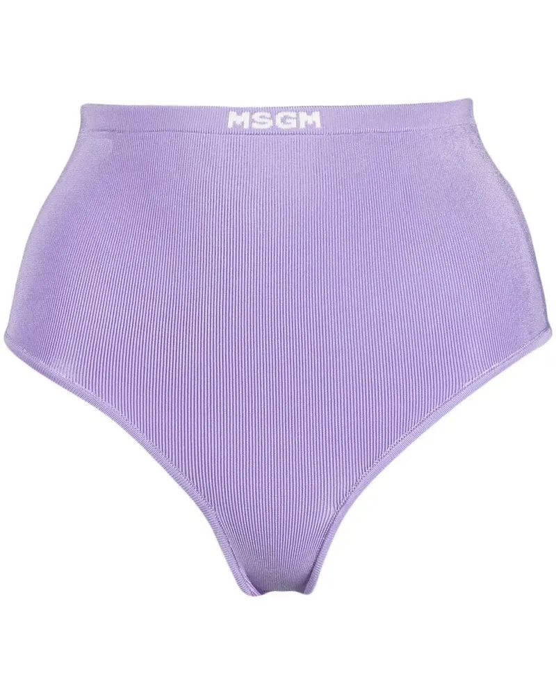 MSGM Slip mit Logo - Violett Violett