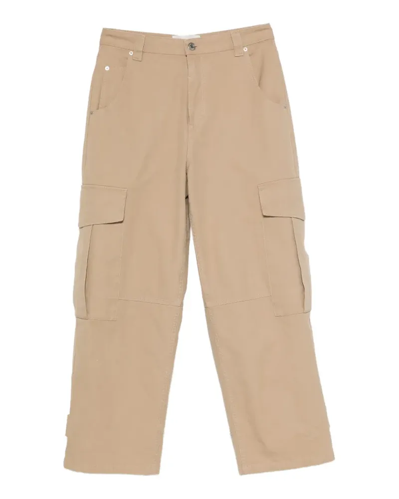 AMI Paris panelled straigh-leg cargo pants - Nude Nude