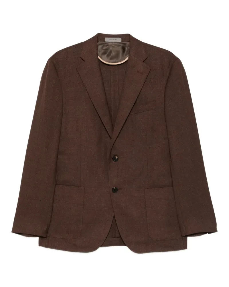 Corneliani patch-pocket two-button blazer - Braun Braun