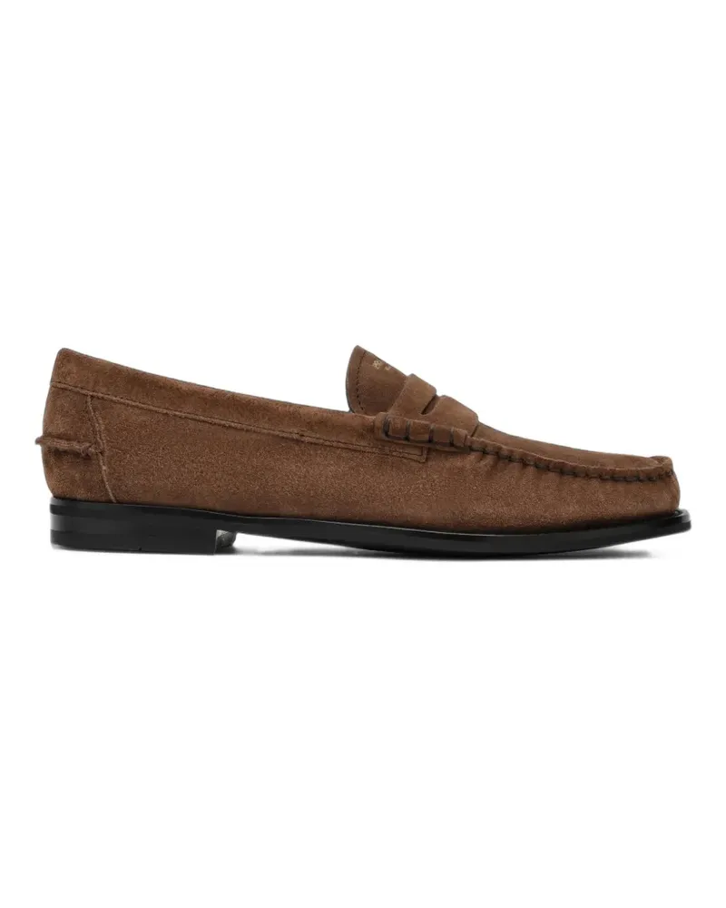 Prada vintage-effect suede loafers - Braun Braun