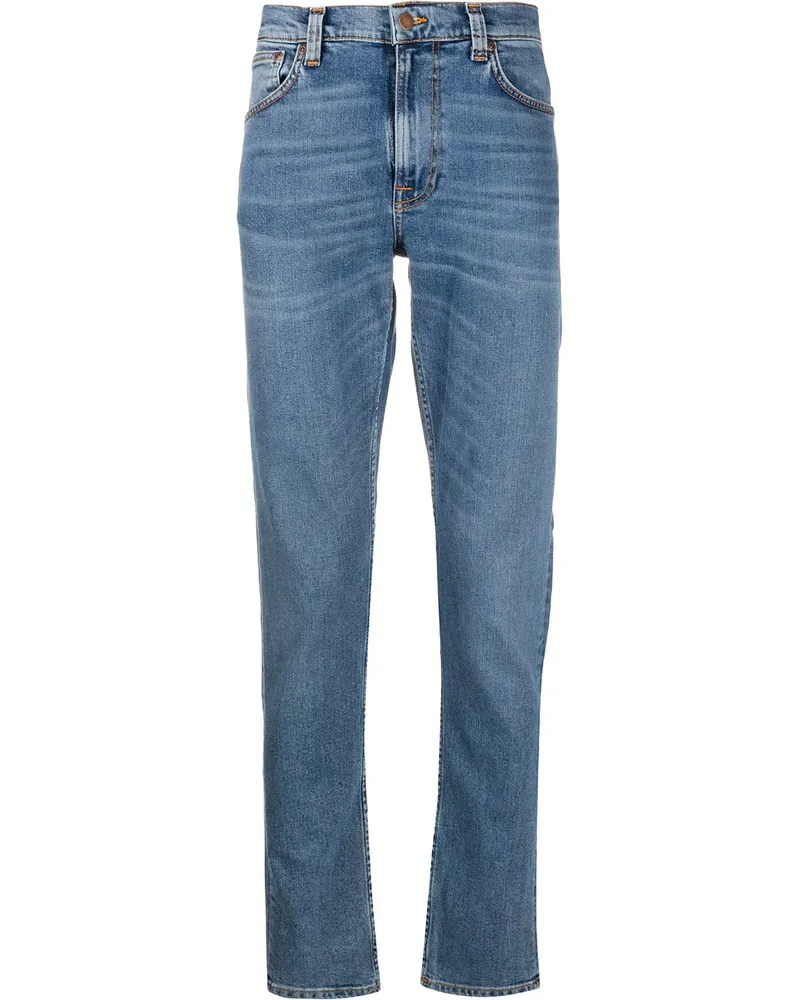 Nudie Jeans Halbhohe Jeans - Blau Blau