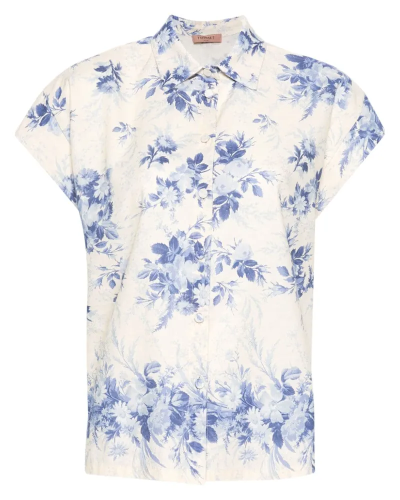 Twin-Set Hemd mit Blumen-Print - Nude Nude