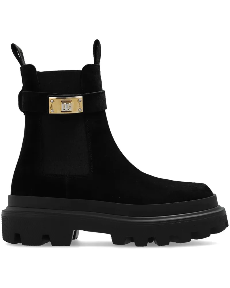 Dolce & Gabbana Chelsea-Boots im Military-Look - Schwarz Schwarz