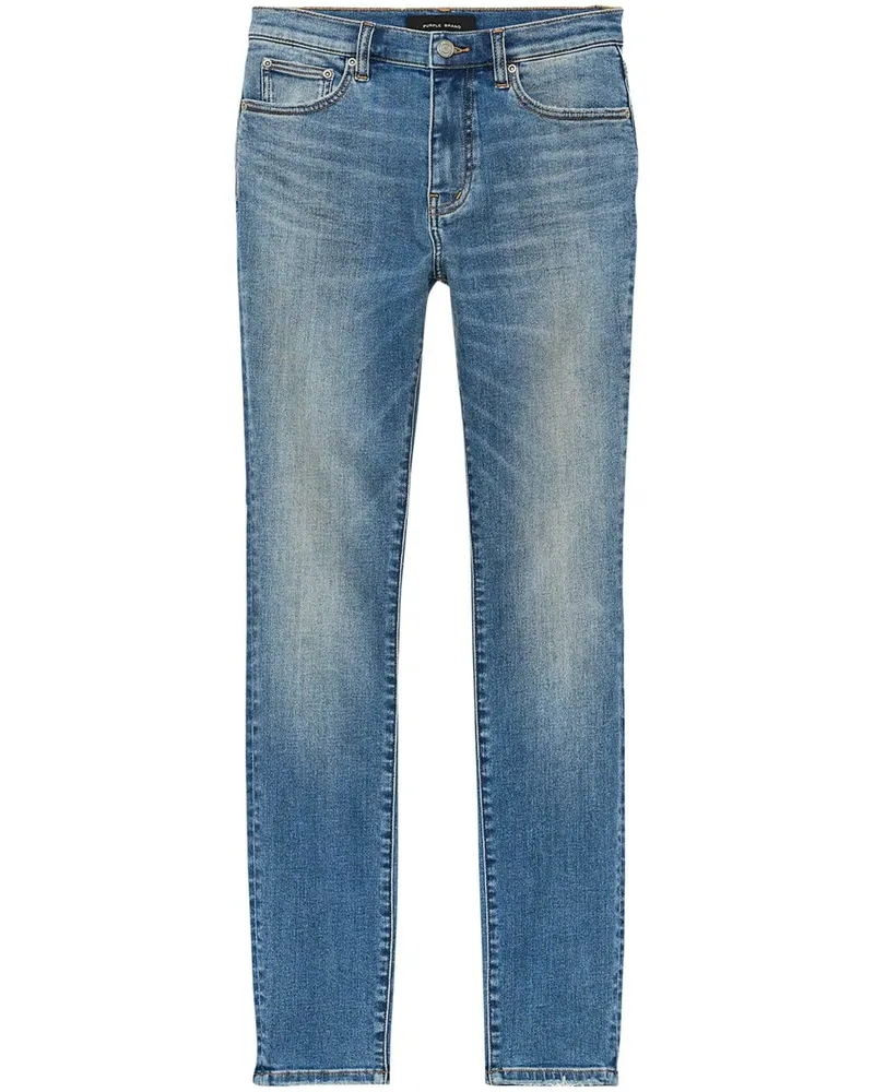 PURPLE BRAND Tief sitzende Skinny-Jeans Blau