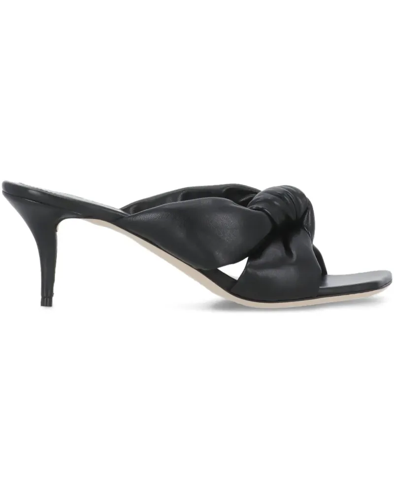 Fabiana Filippi Geknotete Sandalen mit eckiger Kappe 70mm - Schwarz Schwarz