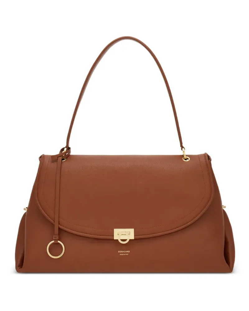 Ferragamo Gancini Handtasche (L) - Braun Braun