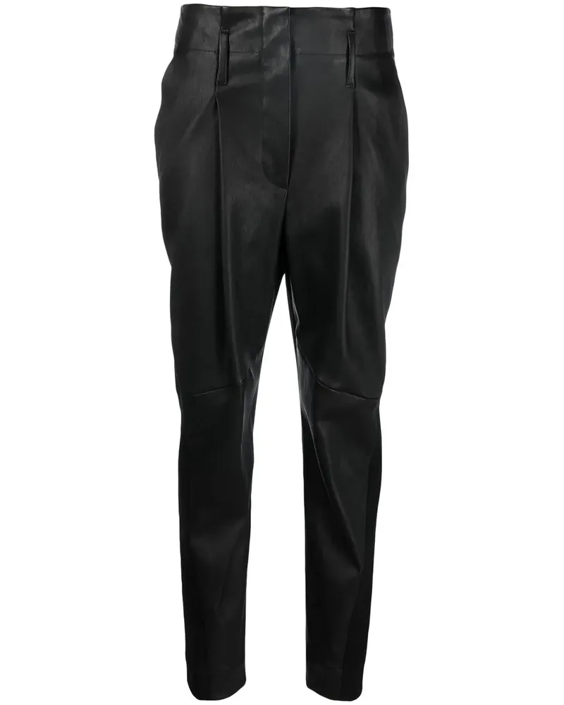 Brunello Cucinelli Gewebte Tapered-Hose - Schwarz Schwarz