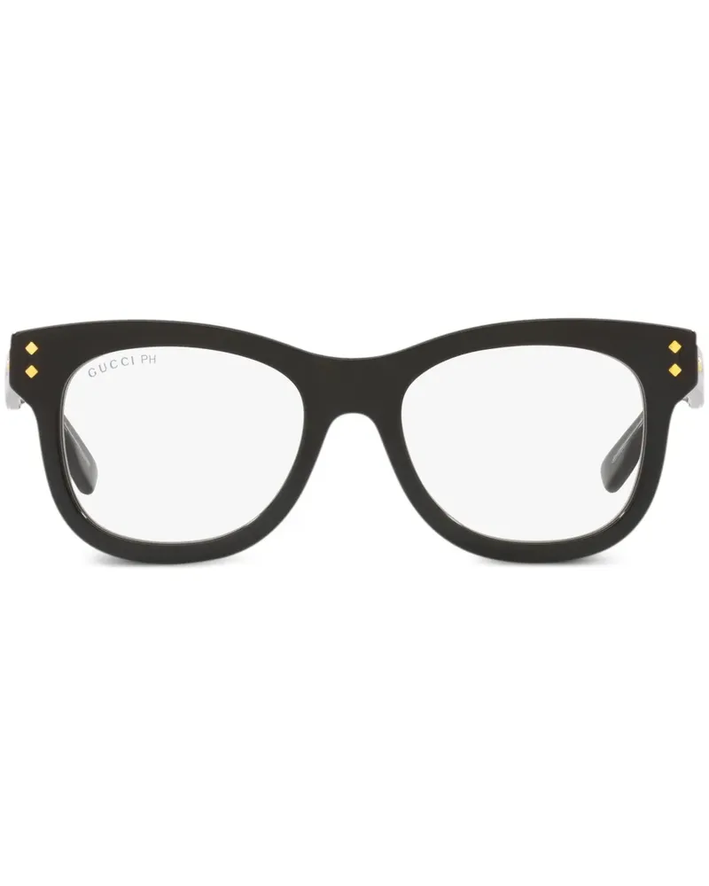 Gucci Brille mit eckigem Gestell - Schwarz Schwarz