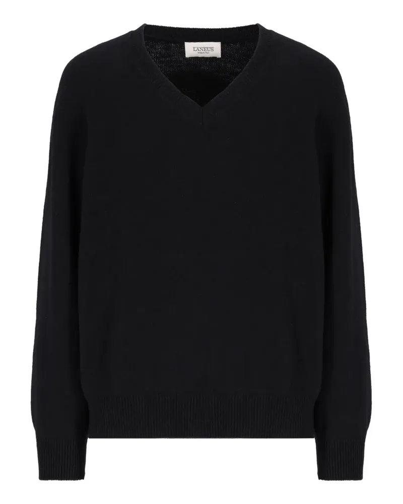 Laneus Pullover mit V-Ausschnitt - Schwarz Schwarz