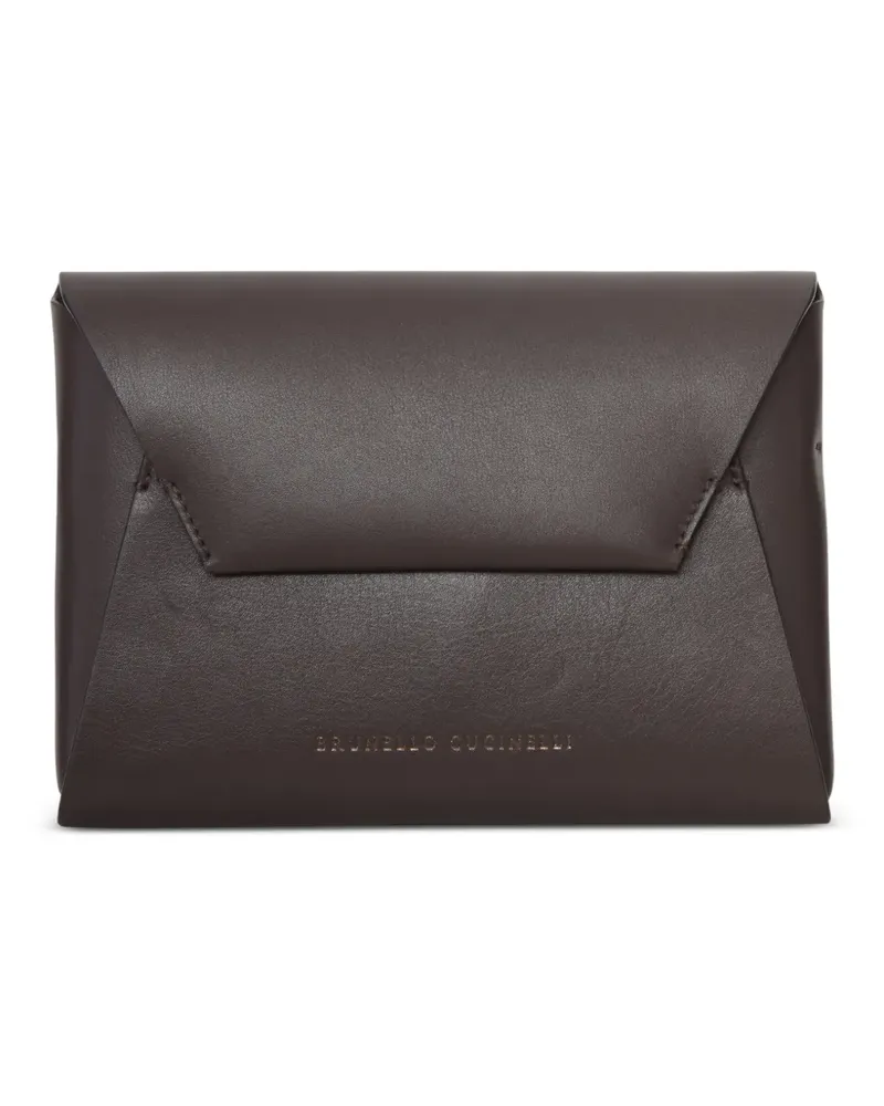 Brunello Cucinelli Clutch in Kuvertform - Braun Braun