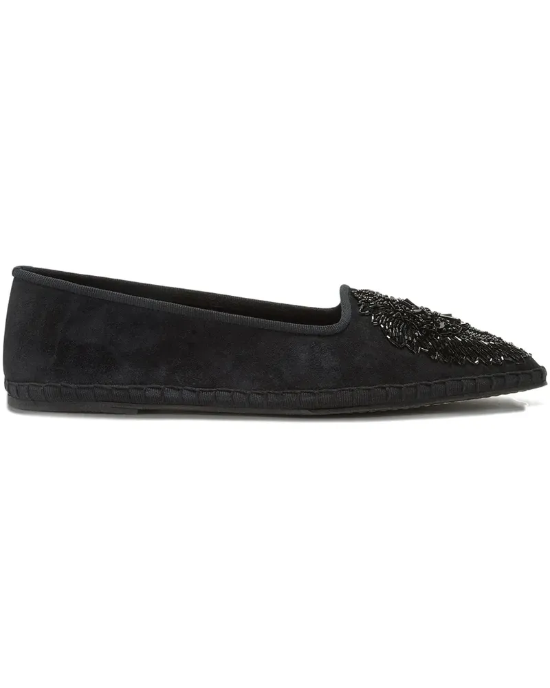 Maliparmi Ballerinas mit Perlen - Schwarz Schwarz