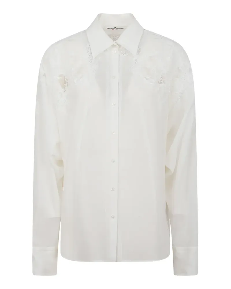 Ermanno Scervino lace-detailed shirt - Weiß Weiß