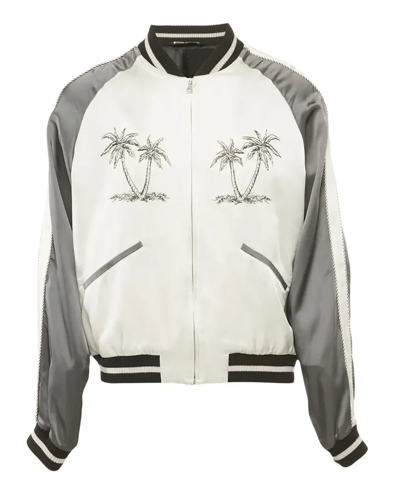 Palm Angels Bomberjacke mit Palmenstickerei - Grau Grau
