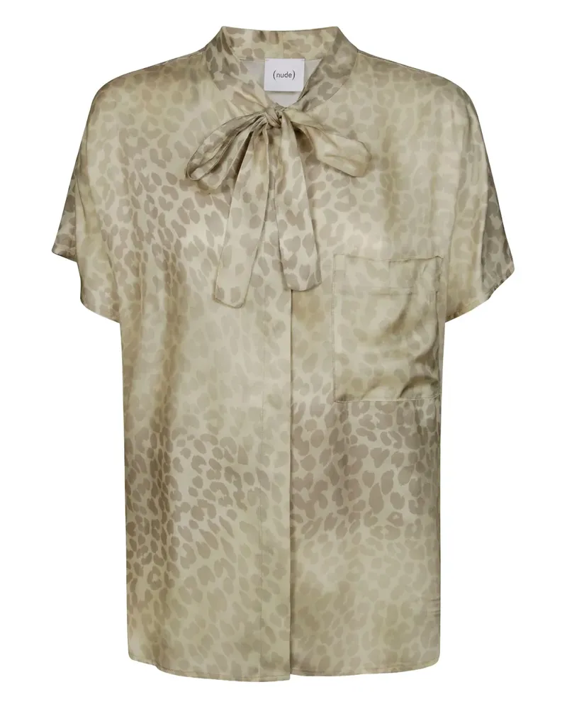 NUDE Hemd mit Animal-Print Nude