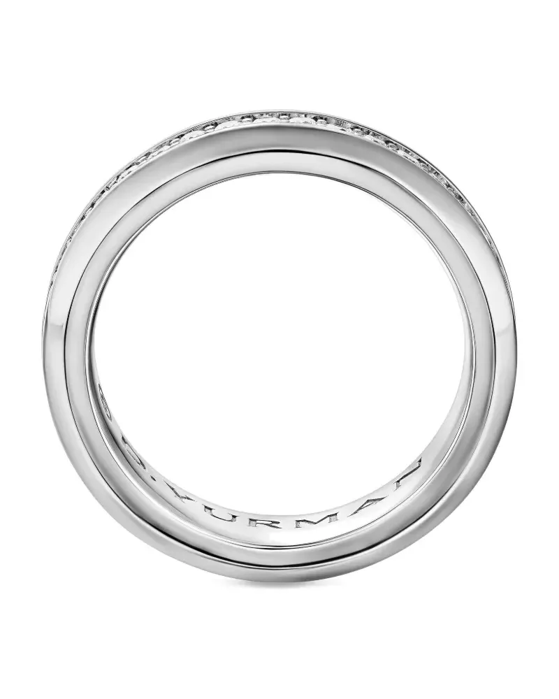 David Yurman 18kt Streamline Weißgoldring mit Diamant 6mm - Silber Silber
