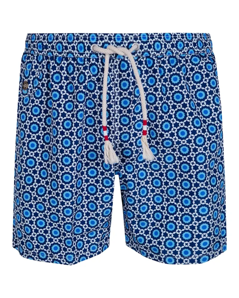 MC2 Saint Barth Lighting 70 Geo Kaleidos geometric-print swim shorts - Blau Blau