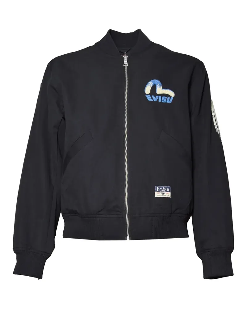 Evisu Seagull-print bomber jacket - Schwarz Schwarz