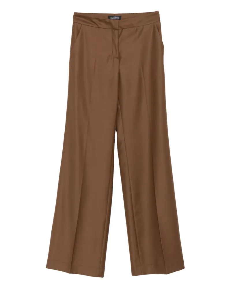 Gianluca Capannolo Wide-Leg-Hose mit Bundfalten - Braun Braun