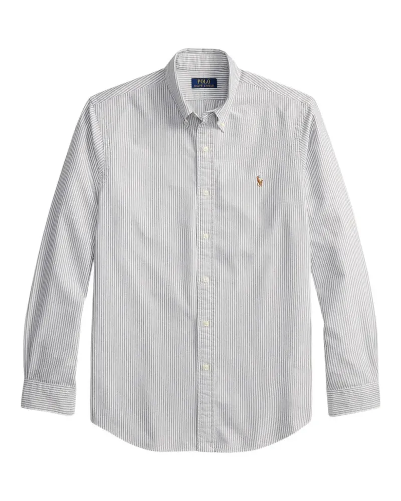 Ralph Lauren Gestreiftes Oxford-Hemd - Weiß Weiß