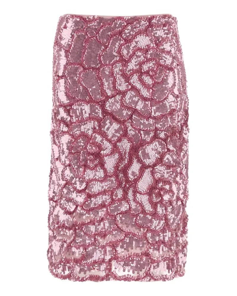 Des Phemmes sequin-embellished midi skirt - Rosa Rosa