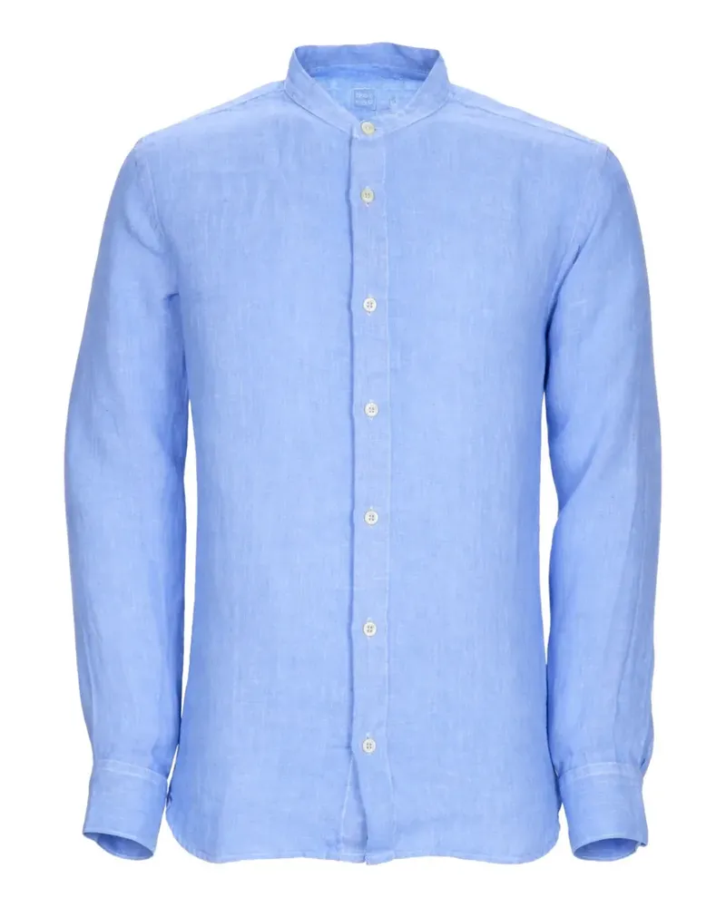 120% Lino linen long-sleeve shirt - Blau Blau