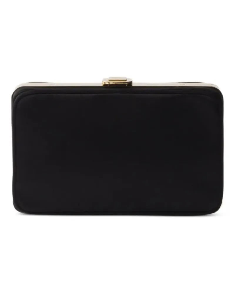 Prada satin mini-clutch with shoulder strap - Schwarz Schwarz