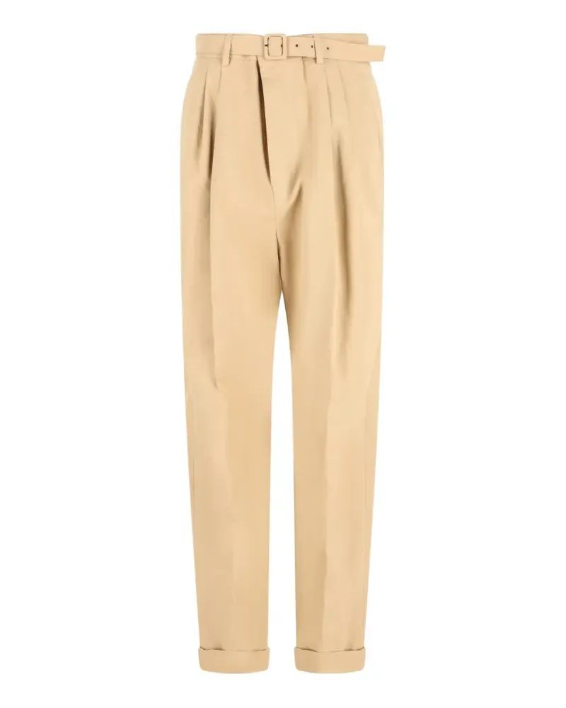 Saint Laurent Wollhose mit Bundfalten - Nude Nude