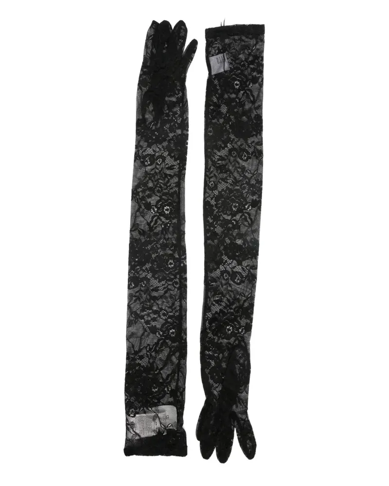 Giuseppe di Morabito Handschuhe aus Blumenspitze - Schwarz Schwarz