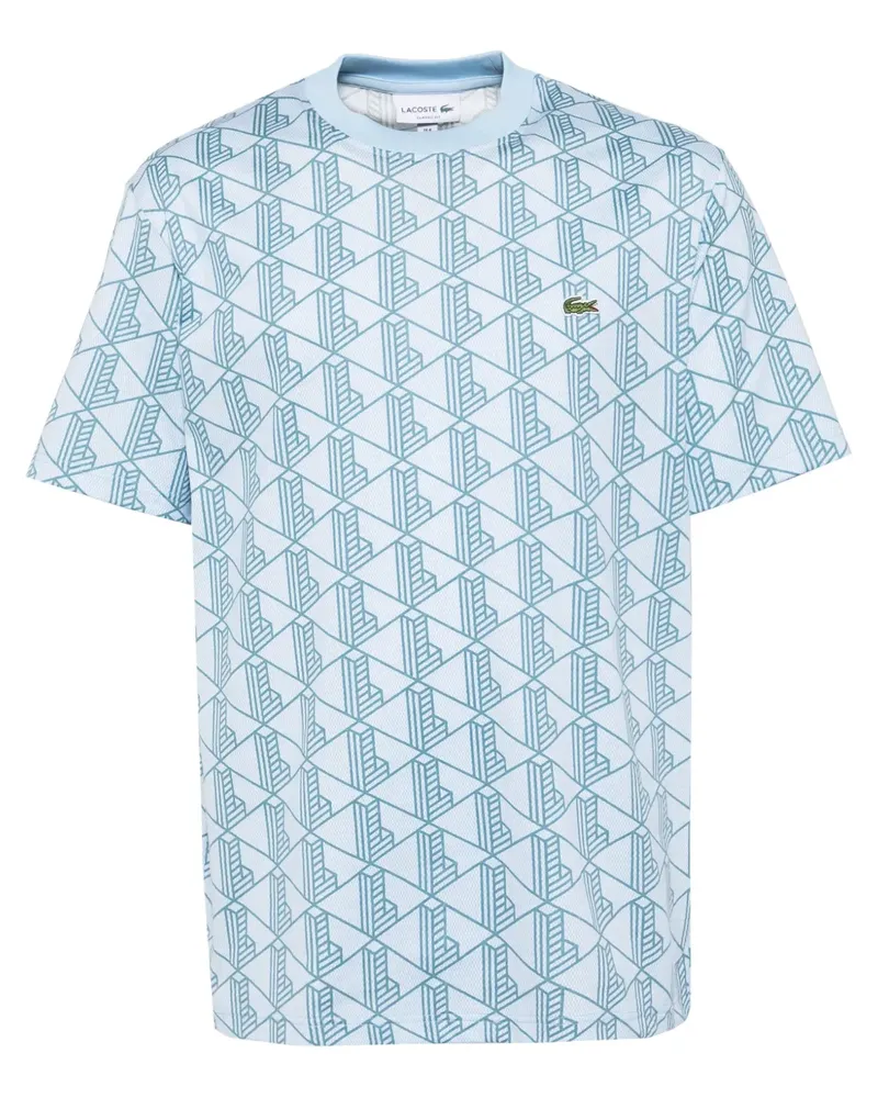 Lacoste Monogram T-Shirt - Blau Blau
