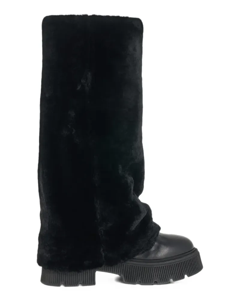 Bogner Turin Stiefel mit Shearling-Einsatz - Schwarz Schwarz