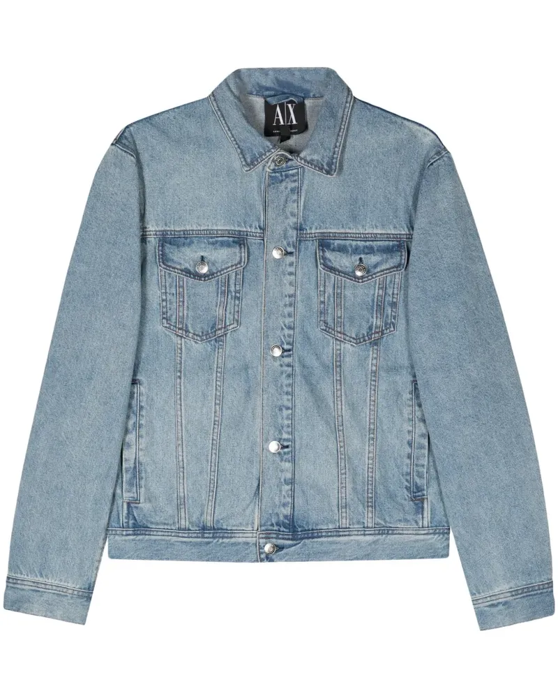 Armani Exchange Jeansjacke mit Knopfleiste - Blau Blau