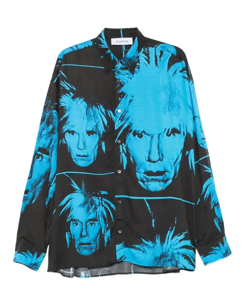 Études Studio x Andy Warhol Hemd mit grafischem Print - Blau Blau