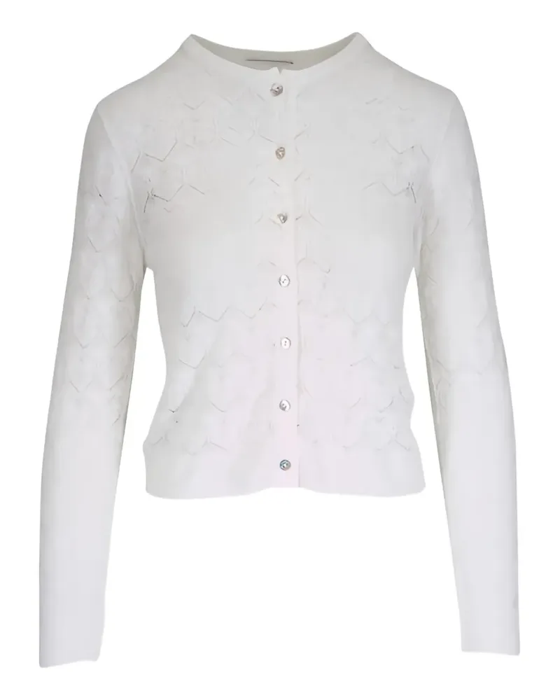 Vince pointelle-knit cardigan - Weiß Weiß