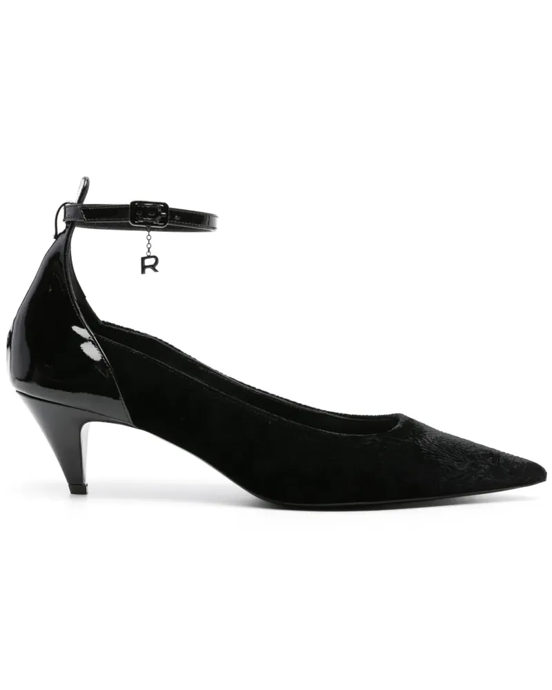 Rochas Wildleder-Pumps mit Cloqué-Effekt 55mm - Schwarz Schwarz