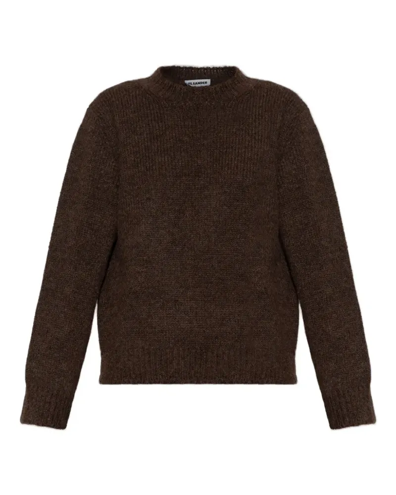Jil Sander ribbed-knit crew-neck sweater - Braun Braun