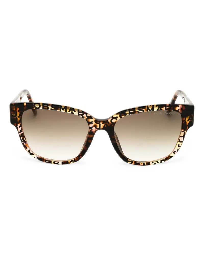 Marc Jacobs Sonnenbrille mit Logo-Print - Braun Braun