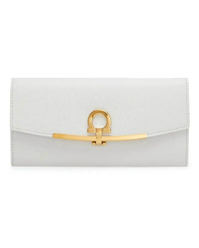 Ferragamo Portemonnaie mit Gancini-Detail - Weiß Weiß
