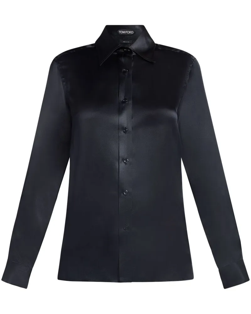 Tom Ford Hemd aus Seide - Schwarz Schwarz