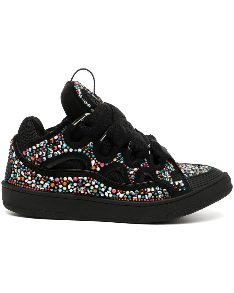 Lanvin Curb Sneakers mit Strass - Schwarz Schwarz