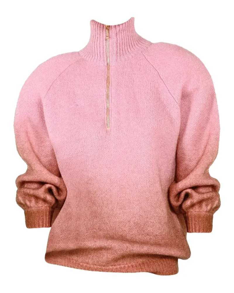 Rowen Rose Pullover mit Reißverschluss - Rosa Rosa