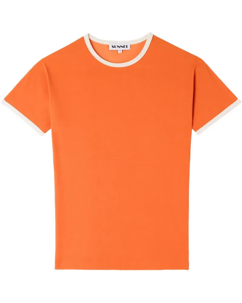 SUNNEI T-Shirt mit Kontrastborte - Orange Orange
