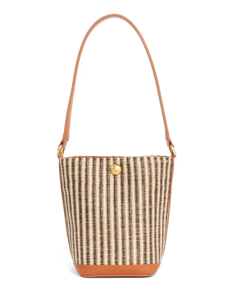 Lacoste stripes appliqué bucket bag - Nude Nude