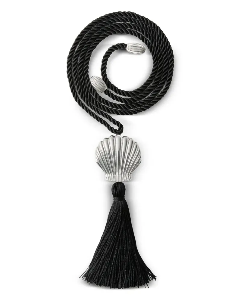 JULIETTA Éze Muschelhalskette mit Quaste - Silber Silber