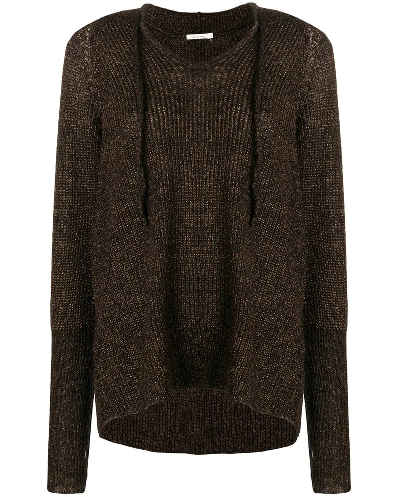 Mes Demoiselles Klassischer Kapuzenpullover - Braun Braun