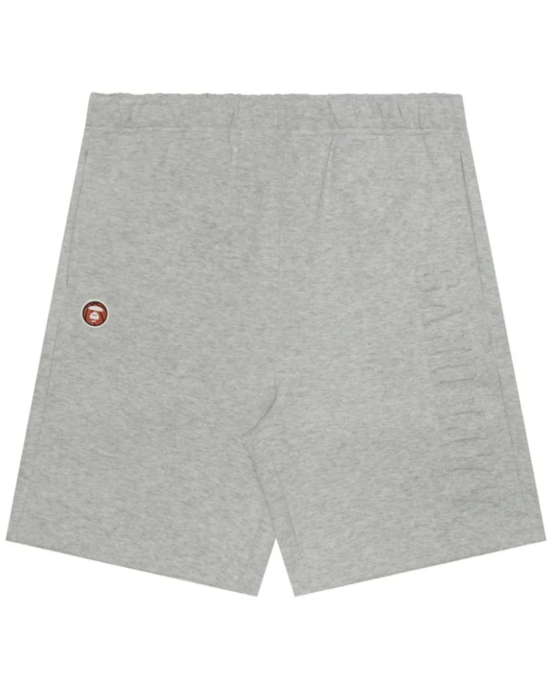 BAPE Melierte Joggingshorts Grau